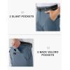 imageTBMPOY Mens Hiking Pants Lightweight 6 Cargo Pockets Quick Dry Water Resistant Outdoor Travel Work FishingStone Blue