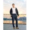 imageTBMPOY Mens Hiking Pants Lightweight Quick Dry 3 Pockets Travel Fishing WaterResistant Athletic Workout SweatpantsDark Blue