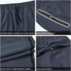 imageTBMPOY Mens Hiking Pants Quick Dry Lightweight Travel Track Running Active Jogger Sweatpants with PocketsB24grey
