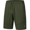 imageTBMPOY Mens Hiking Shorts Lightweight Outdoor Sports Shorts 7quot Quick Dry Athletic Running Gym Shorts with Zipper PocketsArmy Green