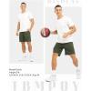 imageTBMPOY Mens Hiking Shorts Lightweight Outdoor Sports Shorts 7quot Quick Dry Athletic Running Gym Shorts with Zipper PocketsArmy Green
