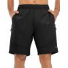 imageTBMPOY Mens Hiking Shorts Lightweight Outdoor Sports Shorts 7quot Quick Dry Athletic Running Gym Shorts with Zipper PocketsBlack