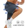 imageTBMPOY Mens Hiking Shorts Lightweight Outdoor Sports Shorts 7quot Quick Dry Athletic Running Gym Shorts with Zipper PocketsCold Grey