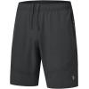 imageTBMPOY Mens Hiking Shorts Lightweight Outdoor Sports Shorts 7quot Quick Dry Athletic Running Gym Shorts with Zipper PocketsDark Grey