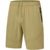 imageTBMPOY Mens Hiking Shorts Lightweight Outdoor Sports Shorts 7quot Quick Dry Athletic Running Gym Shorts with Zipper PocketsKhaki