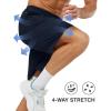 imageTBMPOY Mens Hiking Shorts Lightweight Outdoor Sports Shorts 7quot Quick Dry Athletic Running Gym Shorts with Zipper PocketsNavy