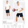 imageTBMPOY Mens Hiking Shorts Lightweight Outdoor Sports Shorts 7quot Quick Dry Athletic Running Gym Shorts with Zipper PocketsNavy