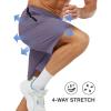 imageTBMPOY Mens Hiking Shorts Lightweight Outdoor Sports Shorts 7quot Quick Dry Athletic Running Gym Shorts with Zipper PocketsPurple Gray