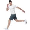 imageTBMPOY Mens Hiking Shorts Quick Dry Athletic Gym Workout Short with Zipper PocketsC16cool Grey
