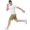 imageTBMPOY Mens Hiking Shorts Quick Dry Athletic Gym Workout Short with Zipper PocketsC17khaki