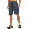 imageTBMPOY Mens Hiking Shorts with 5 Zip Pockets 9 Lightweight Outdoor Work Athletic Travel Short for Men Casual RunningCool Grey
