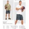 imageTBMPOY Mens Hiking Shorts with 5 Zip Pockets 9 Lightweight Outdoor Work Athletic Travel Short for Men Casual RunningCool Grey