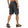 imageTBMPOY Mens Hiking Shorts with 5 Zip Pockets 9 Lightweight Outdoor Work Athletic Travel Short for Men Casual RunningDark Grey