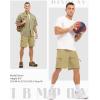 imageTBMPOY Mens Hiking Shorts with 5 Zip Pockets 9 Lightweight Outdoor Work Athletic Travel Short for Men Casual RunningKhaki