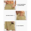 imageTBMPOY Mens Hiking Shorts with 5 Zip Pockets 9 Lightweight Outdoor Work Athletic Travel Short for Men Casual RunningKhaki