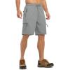 imageTBMPOY Mens Hiking Shorts with 5 Zip Pockets 9 Lightweight Outdoor Work Athletic Travel Short for Men Casual RunningLight Grey