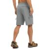 imageTBMPOY Mens Hiking Shorts with 5 Zip Pockets 9 Lightweight Outdoor Work Athletic Travel Short for Men Casual RunningLight Grey