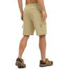 imageTBMPOY Mens Hiking Shorts with 5 Zip Pockets 9 Lightweight Outdoor Work Athletic Travel Short for Men Casual RunningLight Khaki