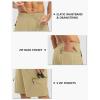 imageTBMPOY Mens Hiking Shorts with 5 Zip Pockets 9 Lightweight Outdoor Work Athletic Travel Short for Men Casual RunningLight Khaki