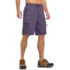 imageTBMPOY Mens Hiking Shorts with 5 Zip Pockets 9 Lightweight Outdoor Work Athletic Travel Short for Men Casual RunningPurple Grey