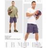 imageTBMPOY Mens Hiking Shorts with 5 Zip Pockets 9 Lightweight Outdoor Work Athletic Travel Short for Men Casual RunningPurple Grey