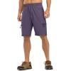 imageTBMPOY Mens Hiking Shorts with 5 Zip Pockets 9 Lightweight Outdoor Work Athletic Travel Short for Men Casual RunningPurple Grey