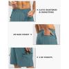 imageTBMPOY Mens Hiking Shorts with 5 Zip Pockets 9 Lightweight Outdoor Work Athletic Travel Short for Men Casual RunningStone Blue
