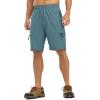imageTBMPOY Mens Hiking Shorts with 5 Zip Pockets 9 Lightweight Outdoor Work Athletic Travel Short for Men Casual RunningStone Blue
