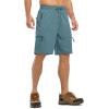 imageTBMPOY Mens Hiking Shorts with 5 Zip Pockets 9 Lightweight Outdoor Work Athletic Travel Short for Men Casual RunningStone Blue