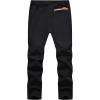 imageTBMPOY Mens Hiking Work Cargo Pants Lightweight Waterproof Quick Dry Outdoor Mountain Pant Fishing Camping1black