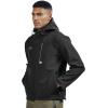 imageTBMPOY Mens Hooded Softshell Jacket Waterproof Windproof Ski Hiking Outerwear Fleece Lined Winter Coat1black