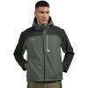 imageTBMPOY Mens Hooded Softshell Jacket Waterproof Windproof Ski Hiking Outerwear Fleece Lined Winter Coat4army Green