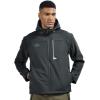 imageTBMPOY Mens Hooded Softshell Jacket Waterproof Windproof Ski Hiking Outerwear Fleece Lined Winter Coat6gray