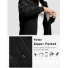 imageTBMPOY Mens Light Jackets Waterproof Bomber Work Jacket Causal Windbreaker Full Zip Golf Dress Outwear CoatsBlack02 Style