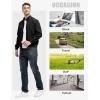 imageTBMPOY Mens Light Jackets Waterproof Bomber Work Jacket Causal Windbreaker Full Zip Golf Dress Outwear CoatsBlack02 Style