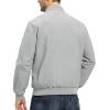 imageTBMPOY Mens Light Jackets Waterproof Bomber Work Jacket Causal Windbreaker Full Zip Golf Dress Outwear CoatsLight Grey02 Style