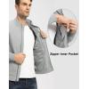imageTBMPOY Mens Light Jackets Waterproof Bomber Work Jacket Causal Windbreaker Full Zip Golf Dress Outwear CoatsLight Grey02 Style