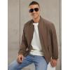 imageTBMPOY Mens Lightweight Bomber Jackets Light Track Jackets Casual Summer Windbreaker Outdoor Golf Fashion Coat for MenA2dark Coffee