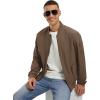 imageTBMPOY Mens Lightweight Bomber Jackets Light Track Jackets Casual Summer Windbreaker Outdoor Golf Fashion Coat for MenA2dark Coffee