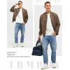 imageTBMPOY Mens Lightweight Bomber Jackets Light Track Jackets Casual Summer Windbreaker Outdoor Golf Fashion Coat for MenA2dark Coffee