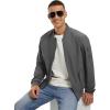 imageTBMPOY Mens Lightweight Bomber Jackets Light Track Jackets Casual Summer Windbreaker Outdoor Golf Fashion Coat for MenA2dark Grey
