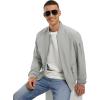 imageTBMPOY Mens Lightweight Bomber Jackets Light Track Jackets Casual Summer Windbreaker Outdoor Golf Fashion Coat for MenA2light Grey