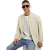 imageTBMPOY Mens Lightweight Bomber Jackets Light Track Jackets Casual Summer Windbreaker Outdoor Golf Fashion Coat for MenA2light Khaki