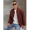 imageTBMPOY Mens Lightweight Bomber Jackets Light Track Jackets Casual Summer Windbreaker Outdoor Golf Fashion Coat for MenA2wine Red