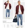 imageTBMPOY Mens Lightweight Bomber Jackets Light Track Jackets Casual Summer Windbreaker Outdoor Golf Fashion Coat for MenA2wine Red