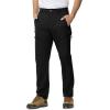 imageTBMPOY Mens Lightweight Hiking Travel Pants 5 Zip Pockets Stretch Quick Dry Work Pant Cargo Outdoor Camping FishingBlack