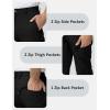 imageTBMPOY Mens Lightweight Hiking Travel Pants 5 Zip Pockets Stretch Quick Dry Work Pant Cargo Outdoor Camping FishingBlack