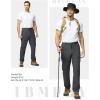 imageTBMPOY Mens Lightweight Hiking Travel Pants 5 Zip Pockets Stretch Quick Dry Work Pant Cargo Outdoor Camping FishingDark Grey