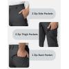 imageTBMPOY Mens Lightweight Hiking Travel Pants 5 Zip Pockets Stretch Quick Dry Work Pant Cargo Outdoor Camping FishingDark Grey