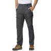 imageTBMPOY Mens Lightweight Hiking Travel Pants 5 Zip Pockets Stretch Quick Dry Work Pant Cargo Outdoor Camping FishingDark Grey